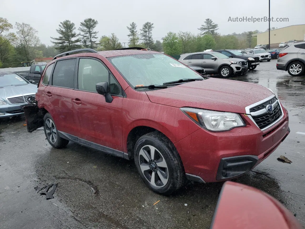 2018 Subaru Forester 2.5i Red vin: JF2SJABC2JH528954