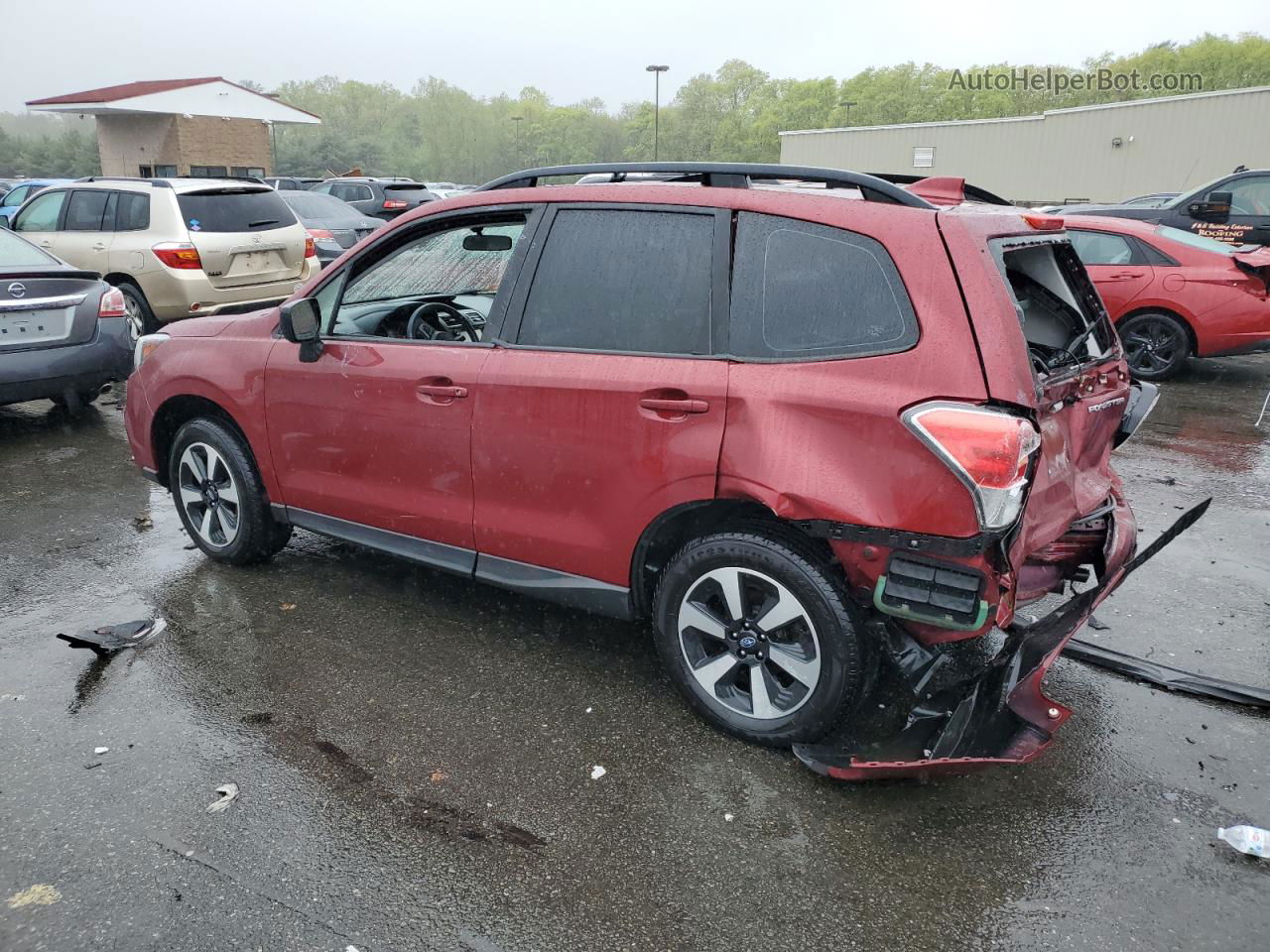 2018 Subaru Forester 2.5i Red vin: JF2SJABC2JH528954