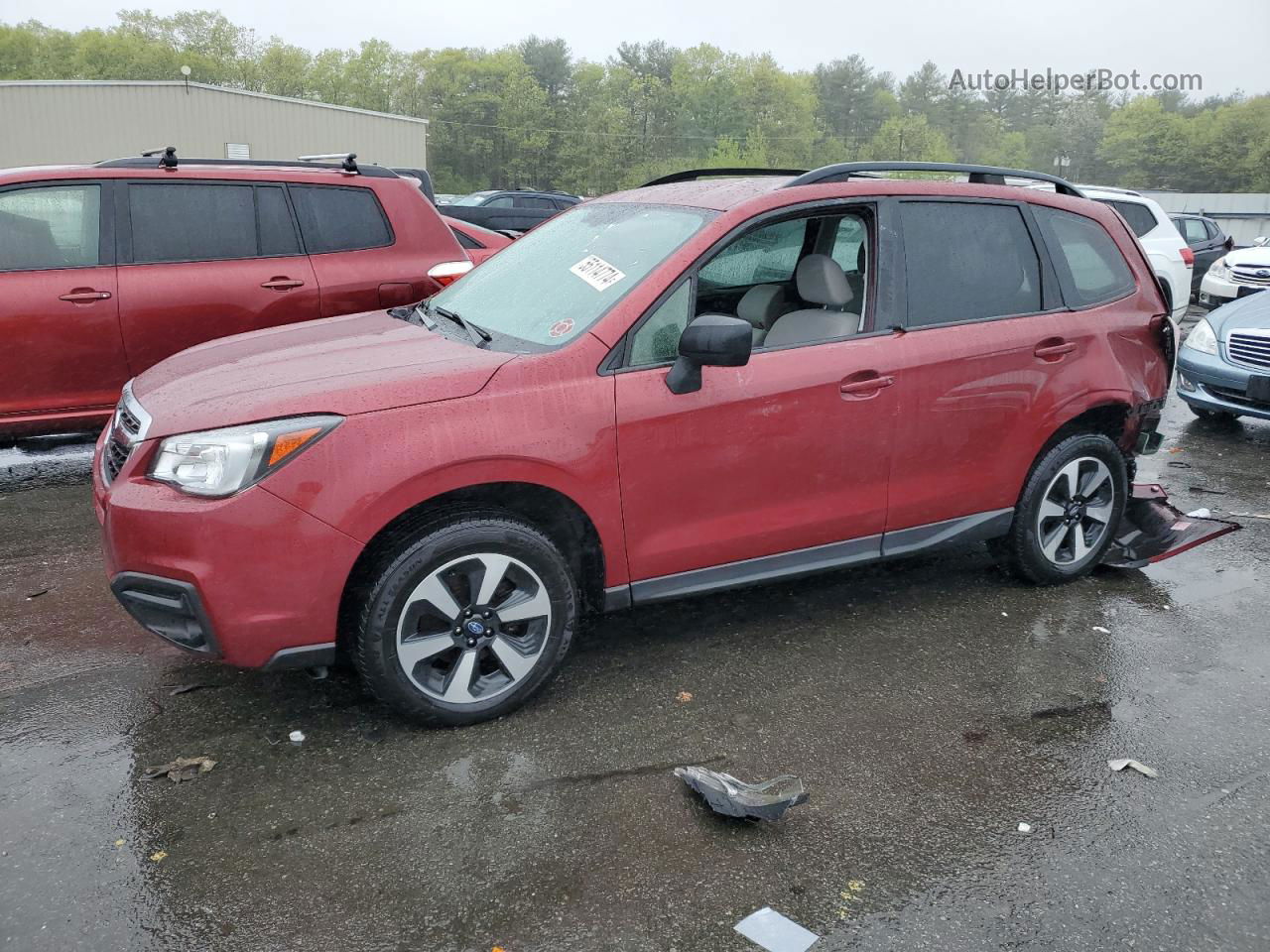 2018 Subaru Forester 2.5i Red vin: JF2SJABC2JH528954