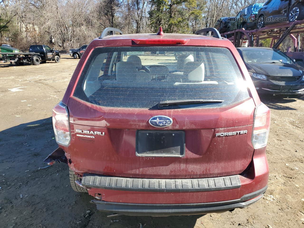 2018 Subaru Forester 2.5i Burgundy vin: JF2SJABC2JH529408