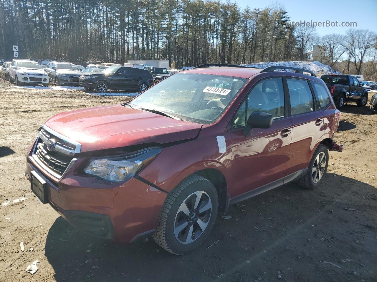 2018 Subaru Forester 2.5i Burgundy vin: JF2SJABC2JH529408