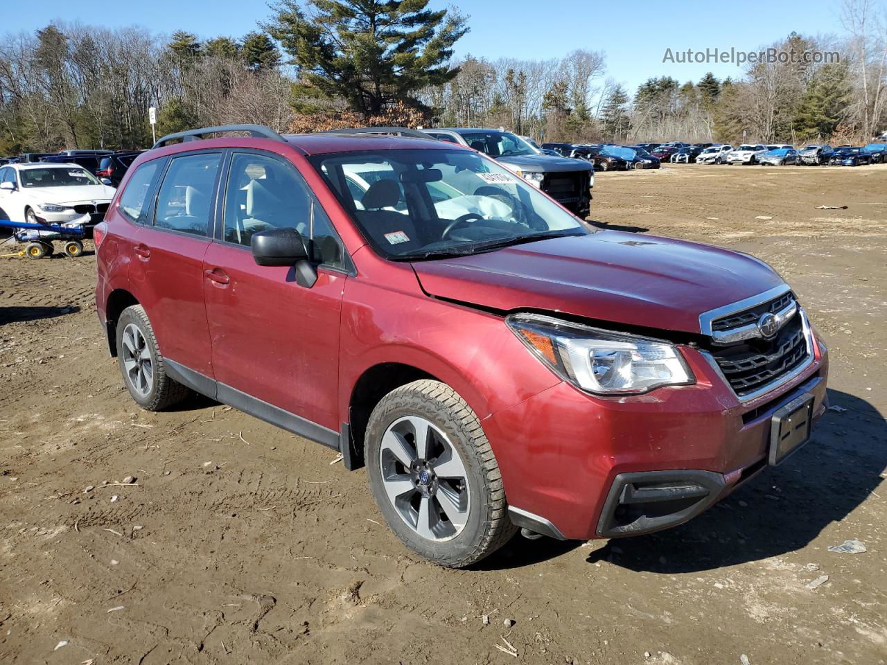 2018 Subaru Forester 2.5i Burgundy vin: JF2SJABC2JH529408