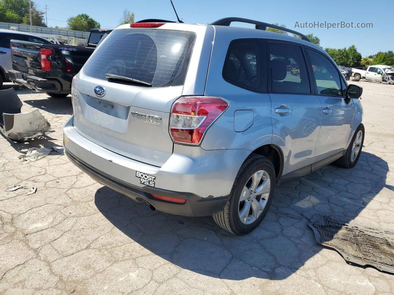 2015 Subaru Forester 2.5i Silver vin: JF2SJABC3FH494059