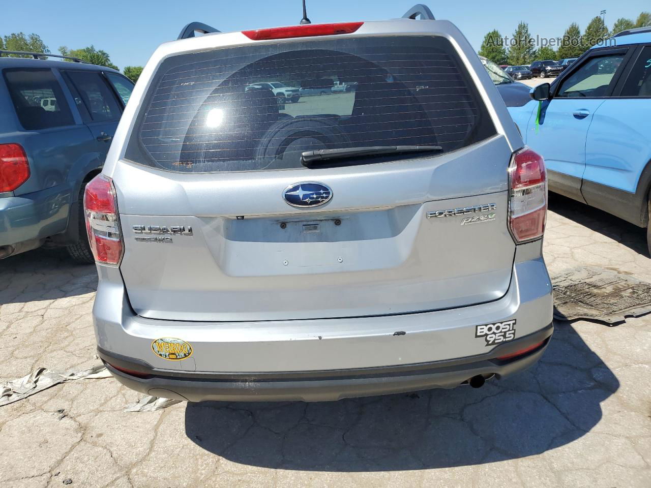 2015 Subaru Forester 2.5i Silver vin: JF2SJABC3FH494059