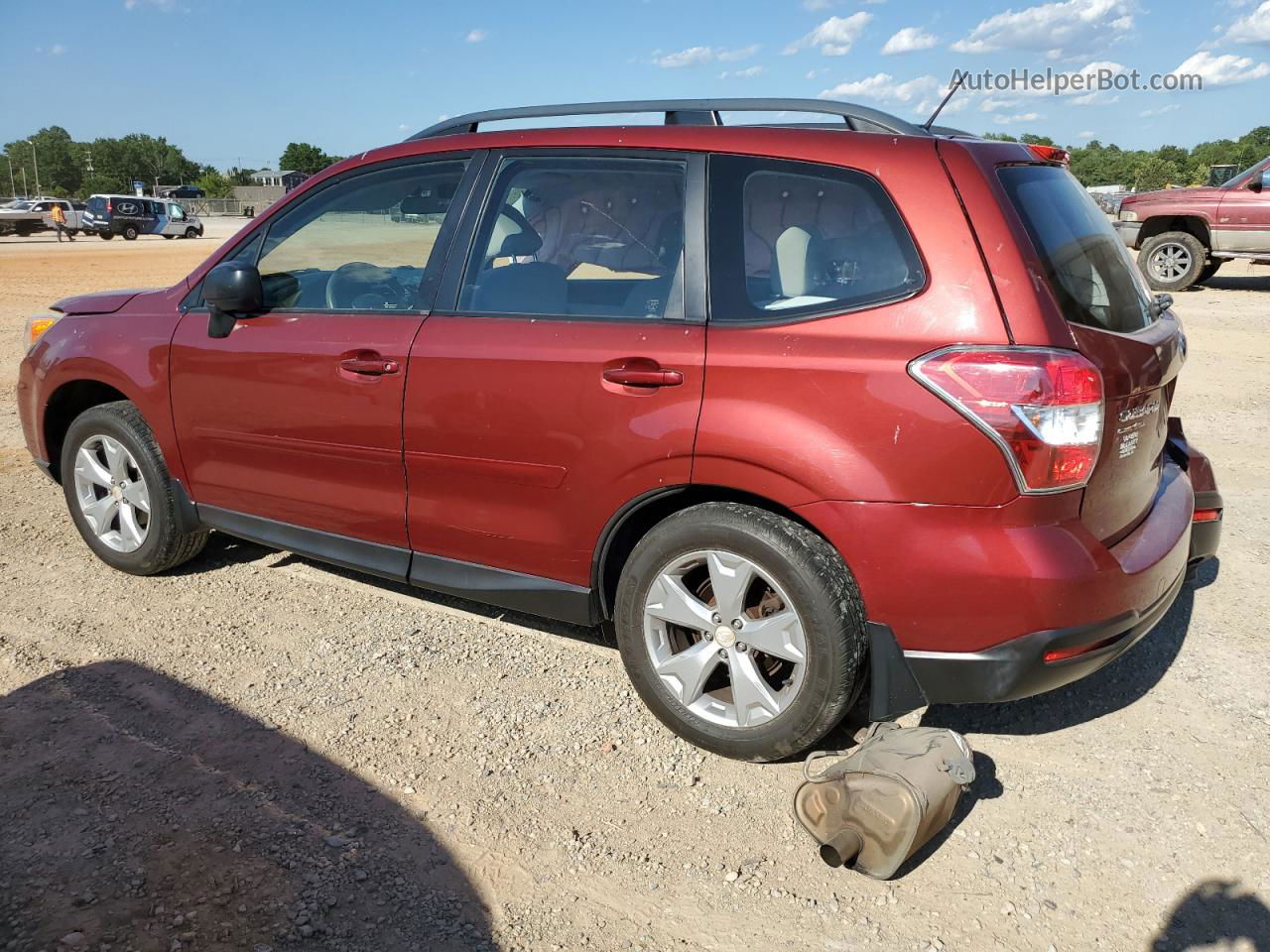 2015 Subaru Forester 2.5i Красный vin: JF2SJABC3FH800869