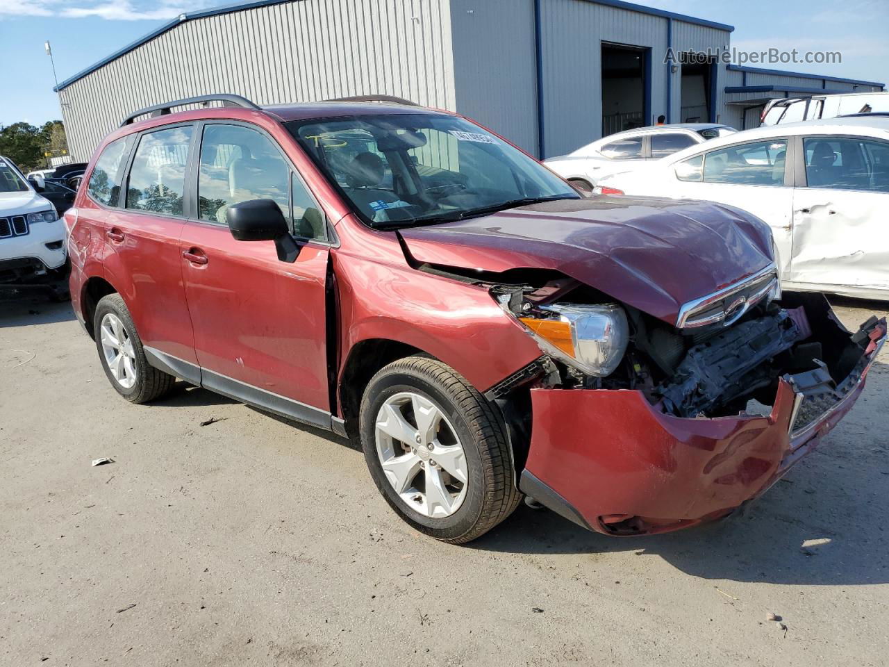 2016 Subaru Forester 2.5i Burgundy vin: JF2SJABC3GH559798