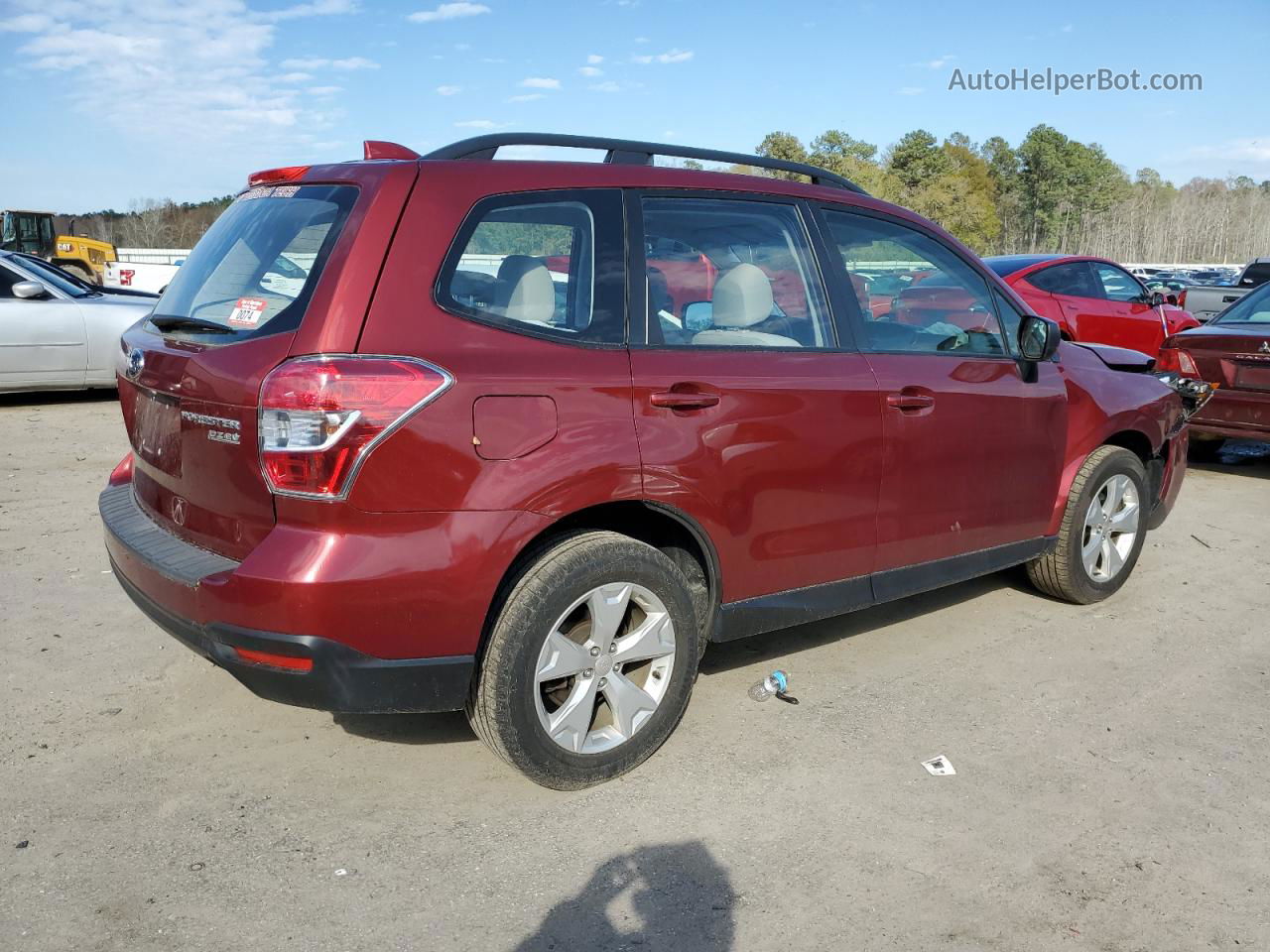 2016 Subaru Forester 2.5i Бордовый vin: JF2SJABC3GH559798