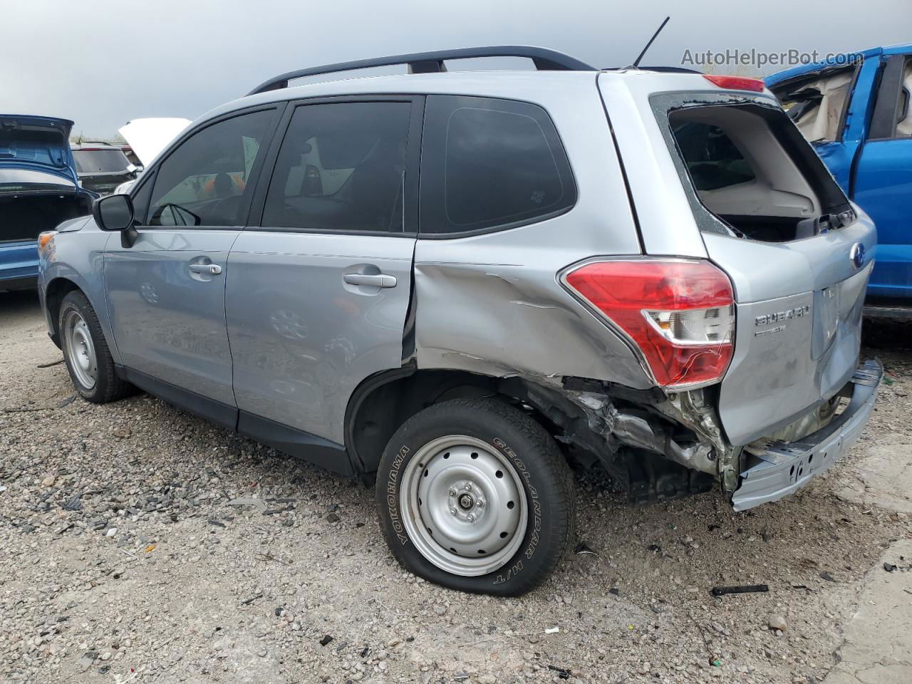 2015 Subaru Forester 2.5i Silver vin: JF2SJABC4FH582814