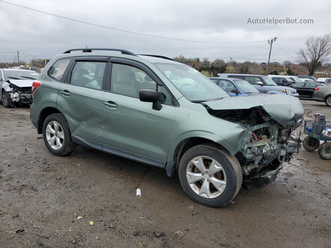 2015 Subaru Forester 2.5i Зеленый vin: JF2SJABC4FH588855