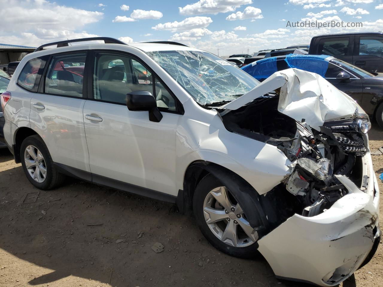 2015 Subaru Forester 2.5i White vin: JF2SJABC4FH596292