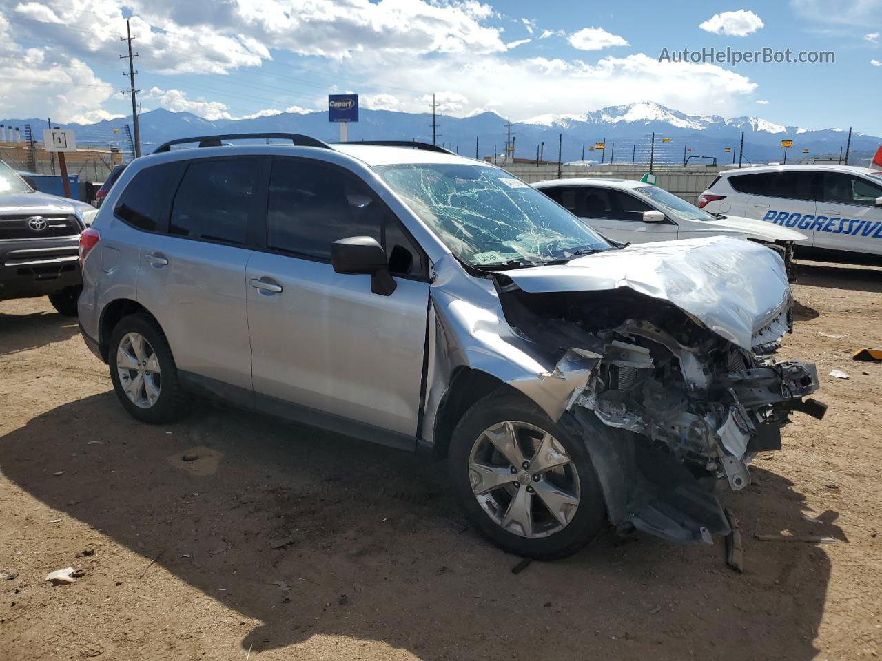 2016 Subaru Forester 2.5i Silver vin: JF2SJABC4GH510142