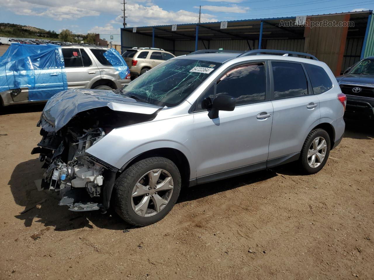 2016 Subaru Forester 2.5i Silver vin: JF2SJABC4GH510142