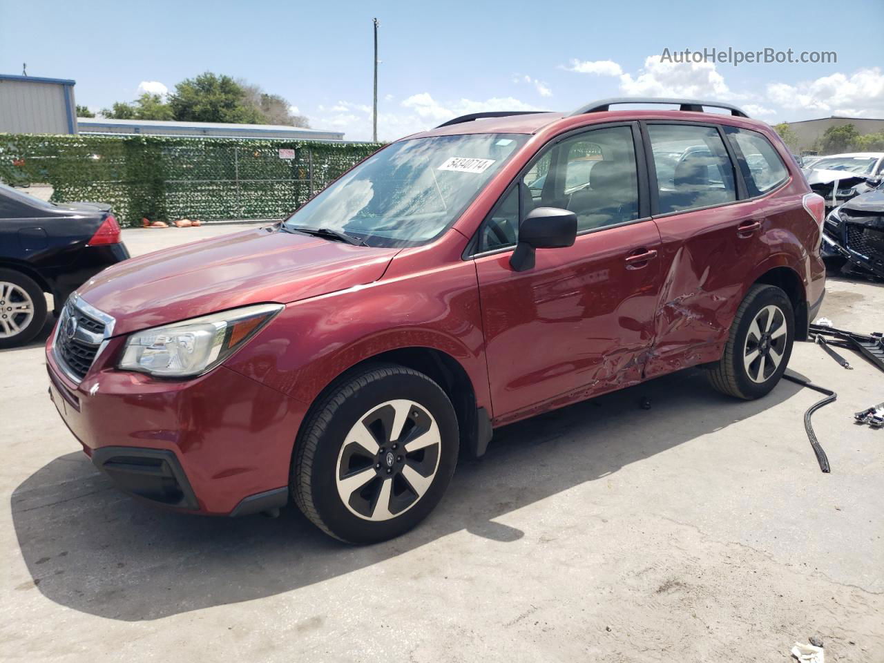 2017 Subaru Forester 2.5i Red vin: JF2SJABC4HH405280