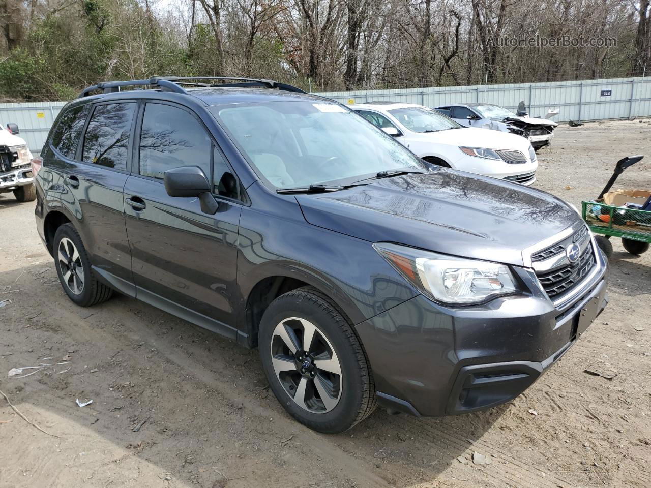 2018 Subaru Forester 2.5i Gray vin: JF2SJABC4JH522556