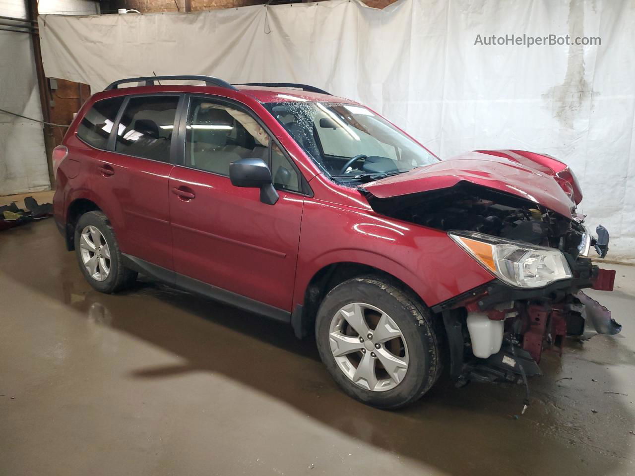 2015 Subaru Forester 2.5i Maroon vin: JF2SJABC5FH596978