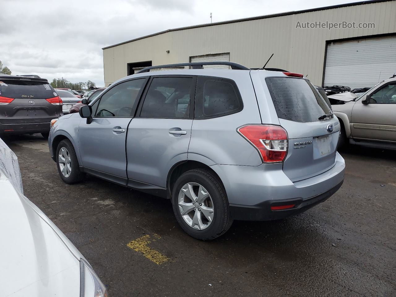 2015 Subaru Forester 2.5i Silver vin: JF2SJABC5FH840497