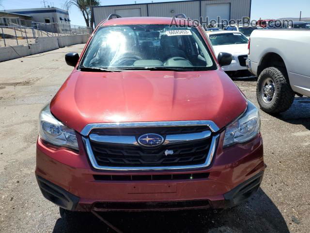 2018 Subaru Forester 2.5i Burgundy vin: JF2SJABC5JH559549