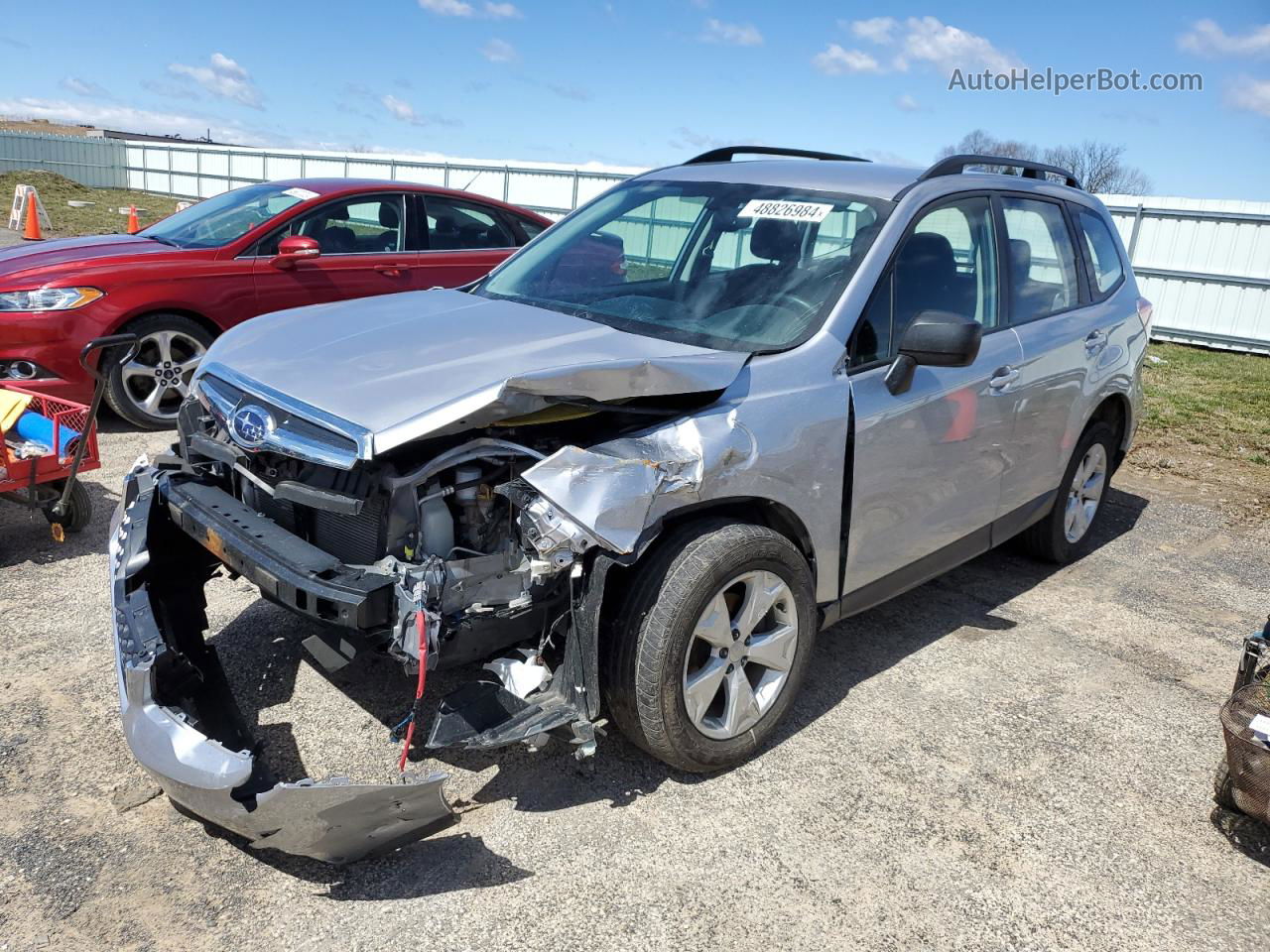 2016 Subaru Forester 2 Silver vin: JT2SJABC6GH539030