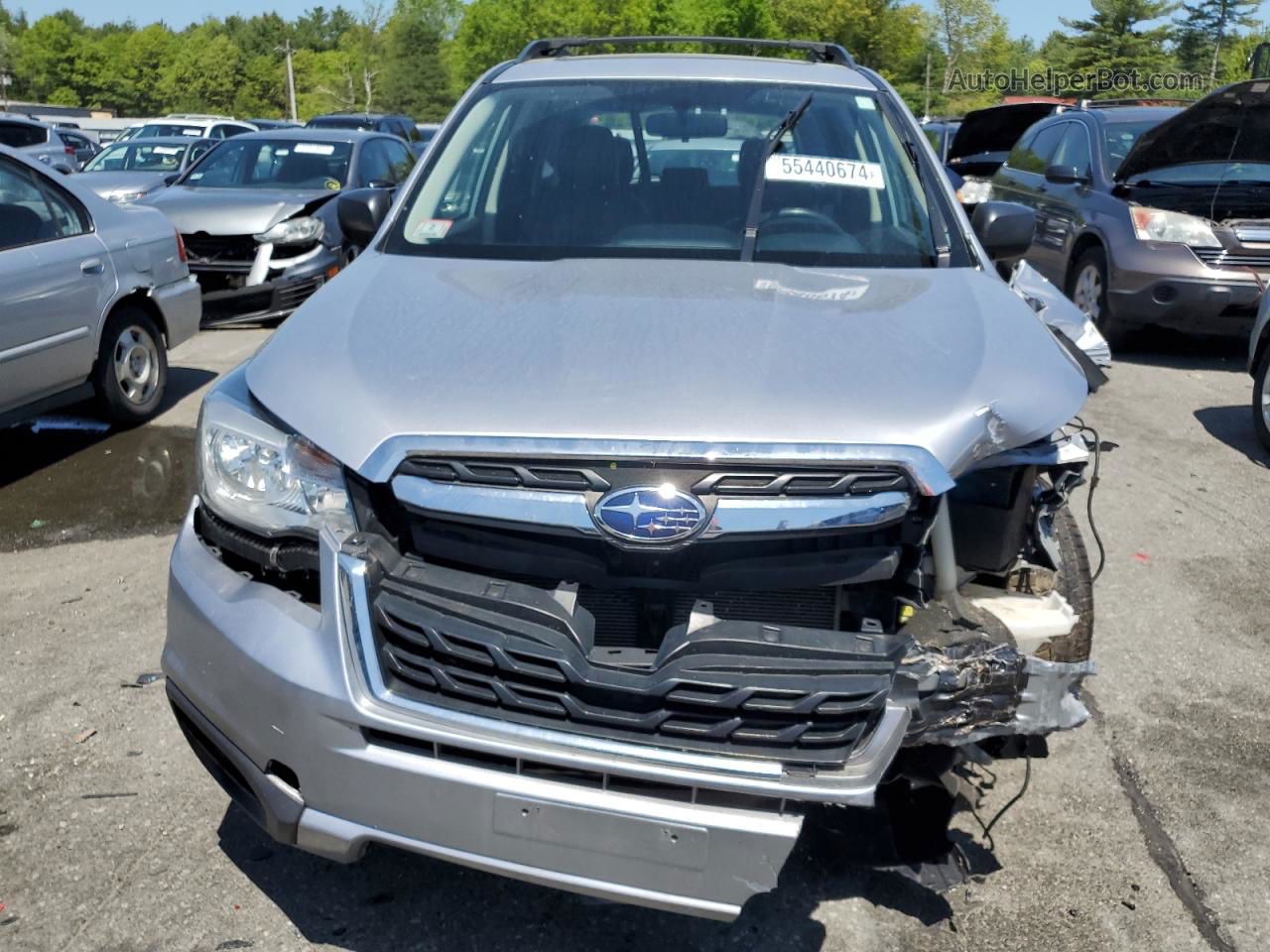 2018 Subaru Forester 2.5i Silver vin: JF2SJABC7JH415629