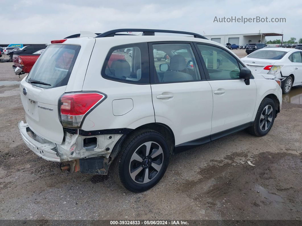 2018 Subaru Forester 2.5i White vin: JF2SJABC7JH489004