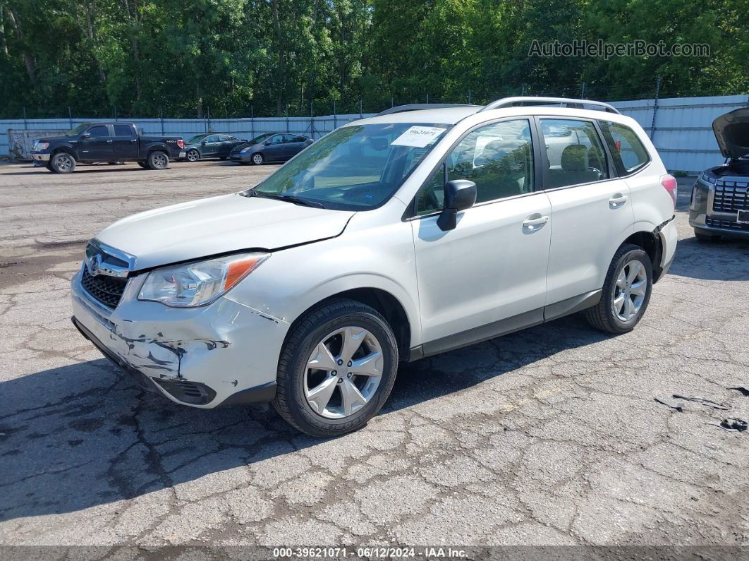 2015 Subaru Forester 2.5i White vin: JF2SJABC8FH424251