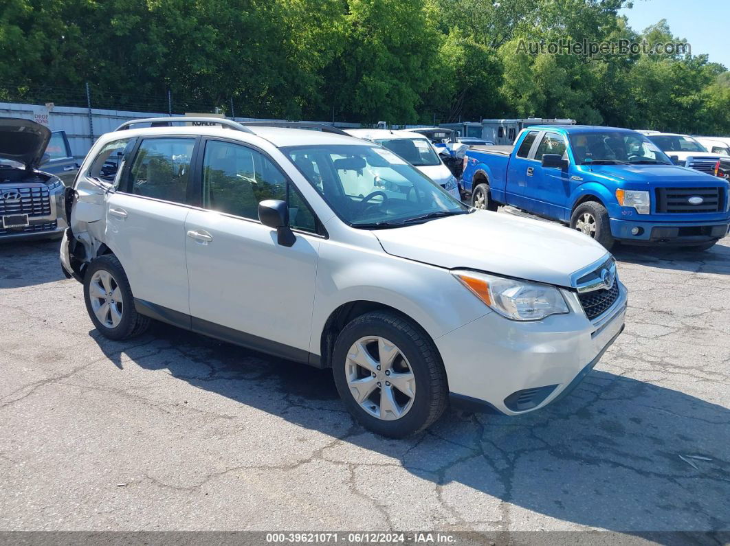 2015 Subaru Forester 2.5i White vin: JF2SJABC8FH424251