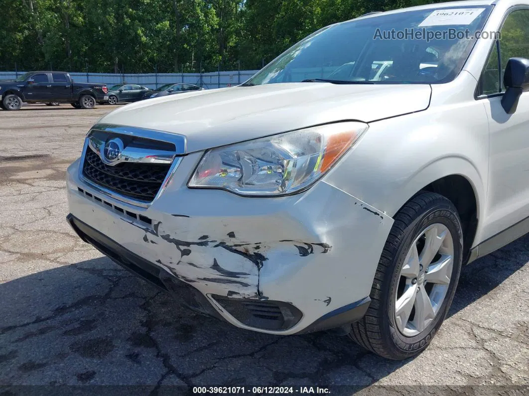 2015 Subaru Forester 2.5i White vin: JF2SJABC8FH424251