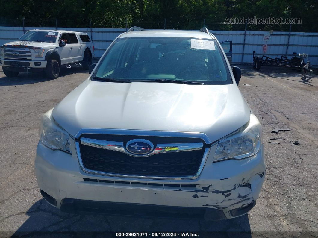 2015 Subaru Forester 2.5i White vin: JF2SJABC8FH424251