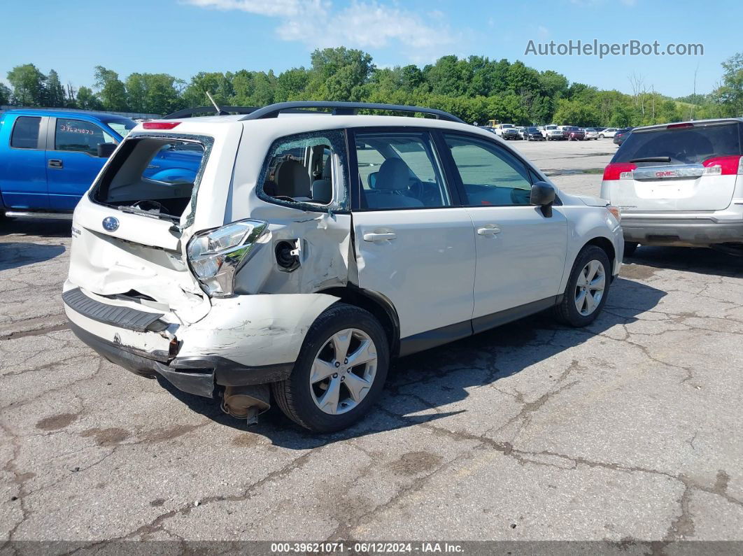 2015 Subaru Forester 2.5i White vin: JF2SJABC8FH424251