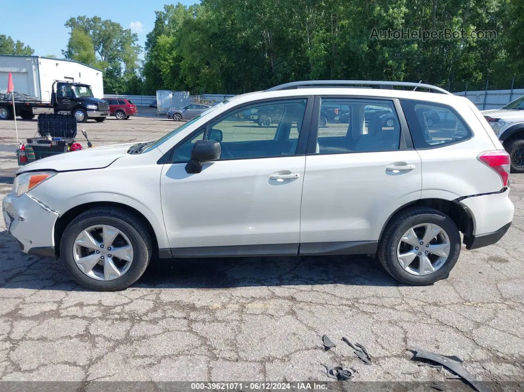 2015 Subaru Forester 2.5i White vin: JF2SJABC8FH424251