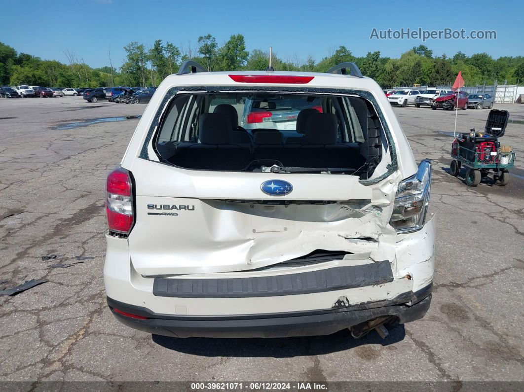 2015 Subaru Forester 2.5i White vin: JF2SJABC8FH424251