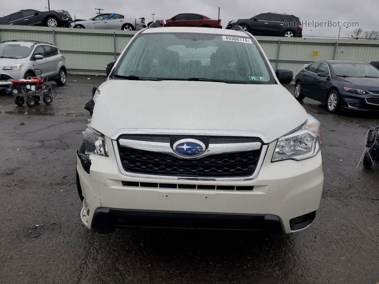 2015 Subaru Forester 2.5i Белый vin: JF2SJABC9FH462247