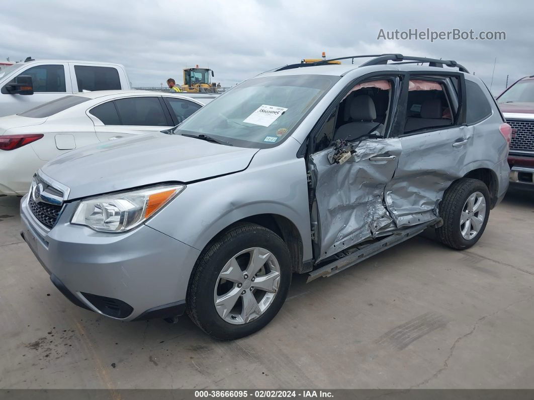 2015 Subaru Forester 2.5i Silver vin: JF2SJABC9FH522513