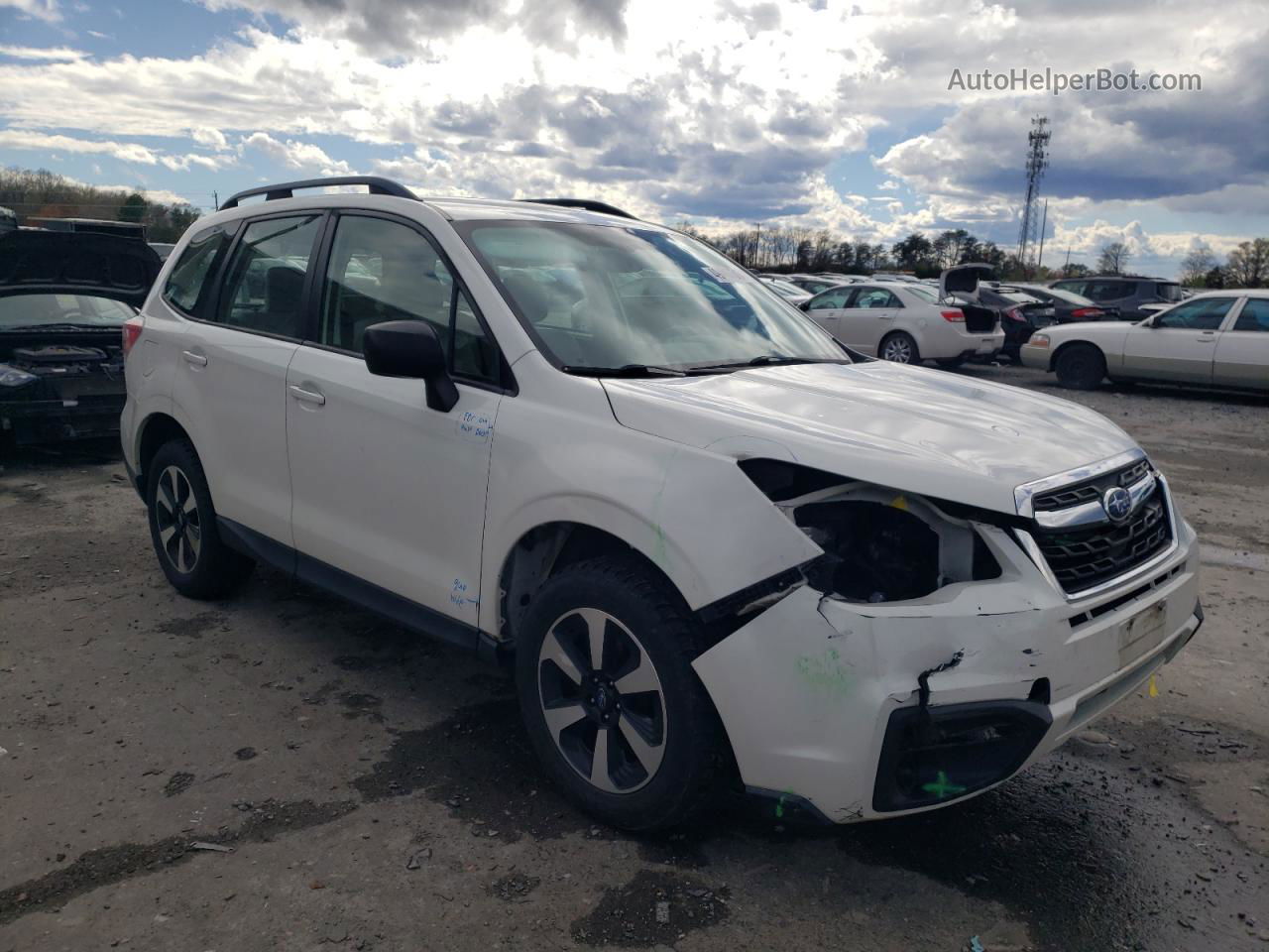 2017 Subaru Forester 2.5i White vin: JF2SJABC9HH519422