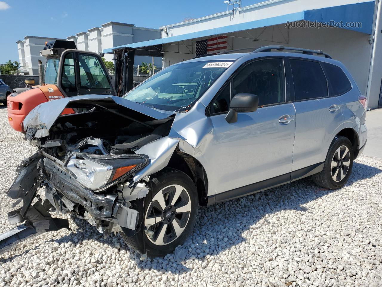 2018 Subaru Forester 2.5i Gray vin: JF2SJABC9JH550577