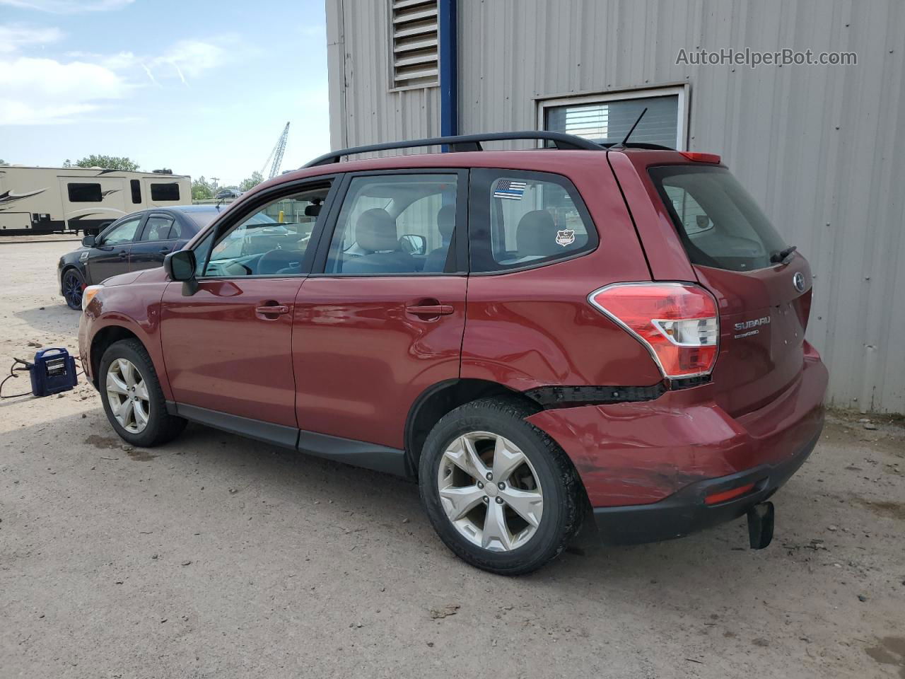 2015 Subaru Forester 2.5i Burgundy vin: JF2SJABCXFH416507