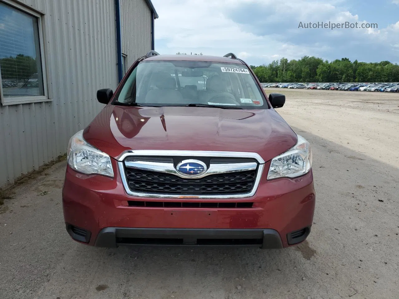 2015 Subaru Forester 2.5i Burgundy vin: JF2SJABCXFH416507