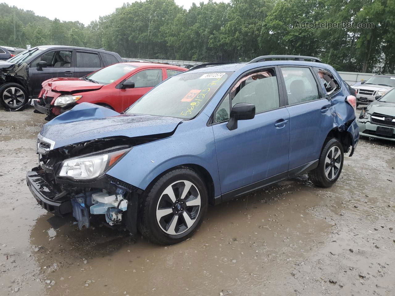 2018 Subaru Forester 2.5i Blue vin: JF2SJABCXJH610656