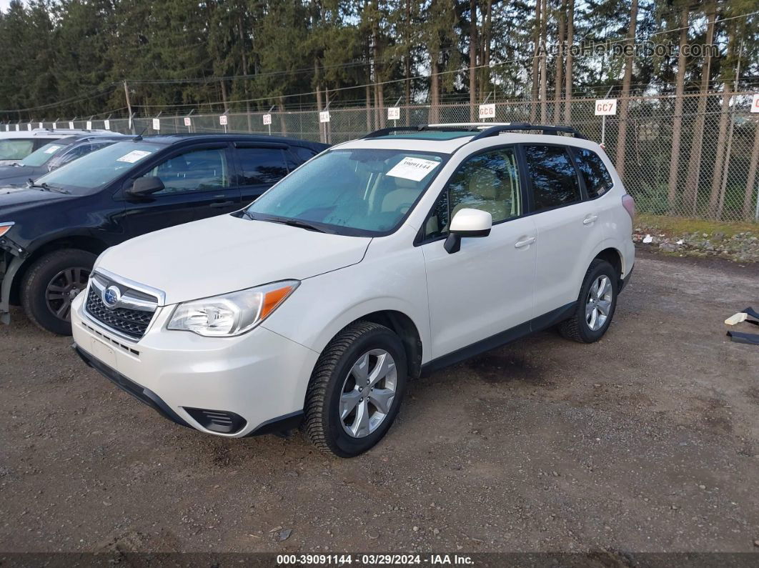 2015 Subaru Forester 2.5i Premium White vin: JF2SJADC0FH461226