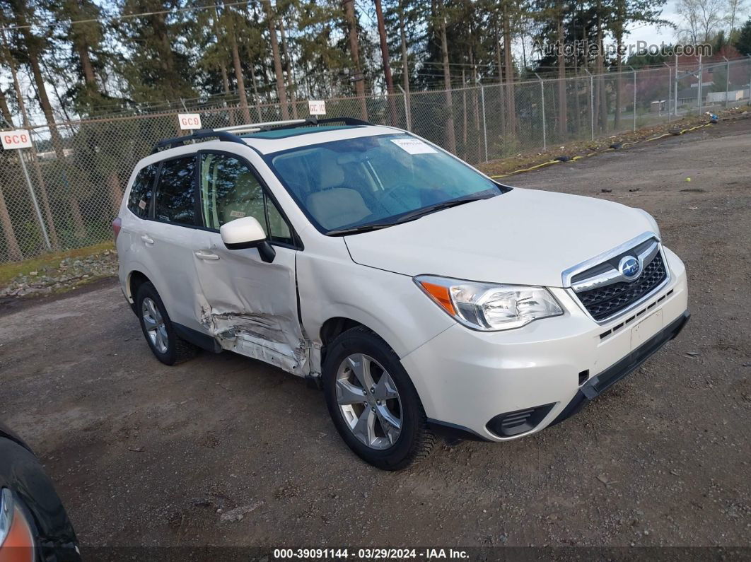 2015 Subaru Forester 2.5i Premium White vin: JF2SJADC0FH461226