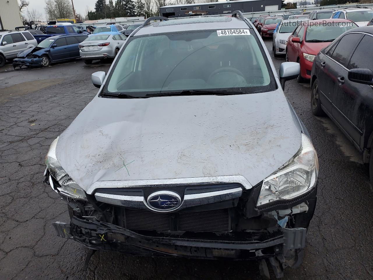 2016 Subaru Forester 2.5i Premium Серебряный vin: JF2SJADC0GG545652