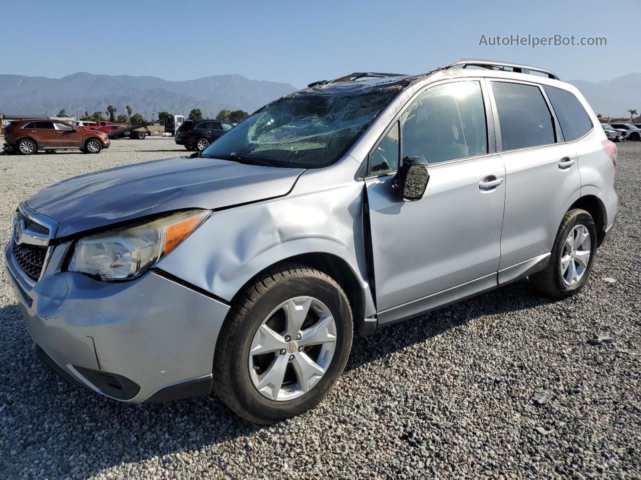 2015 Subaru Forester 2.5i Premium Silver vin: JF2SJADC1FH454771