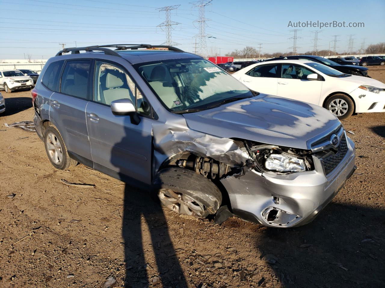 2016 Subaru Forester 2.5i Premium Silver vin: JF2SJADC1GH453234