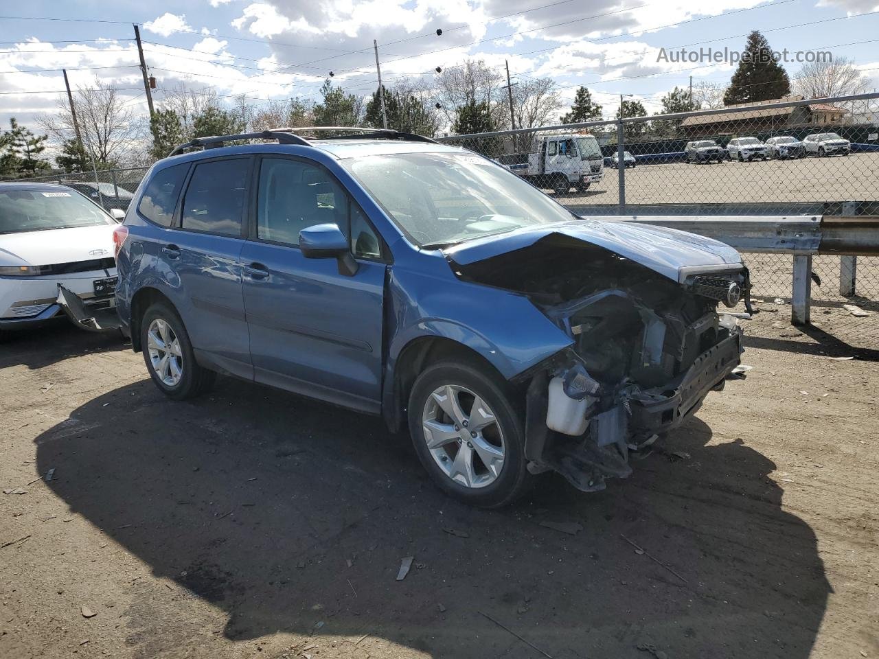 2015 Subaru Forester 2.5i Premium Синий vin: JF2SJADC2FG476350