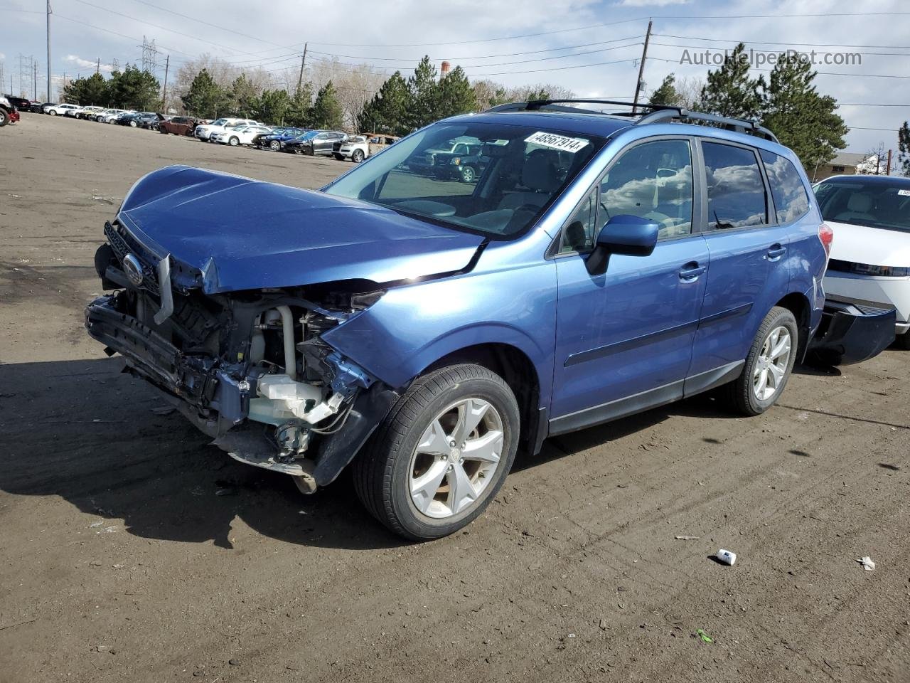 2015 Subaru Forester 2.5i Premium Blue vin: JF2SJADC2FG476350