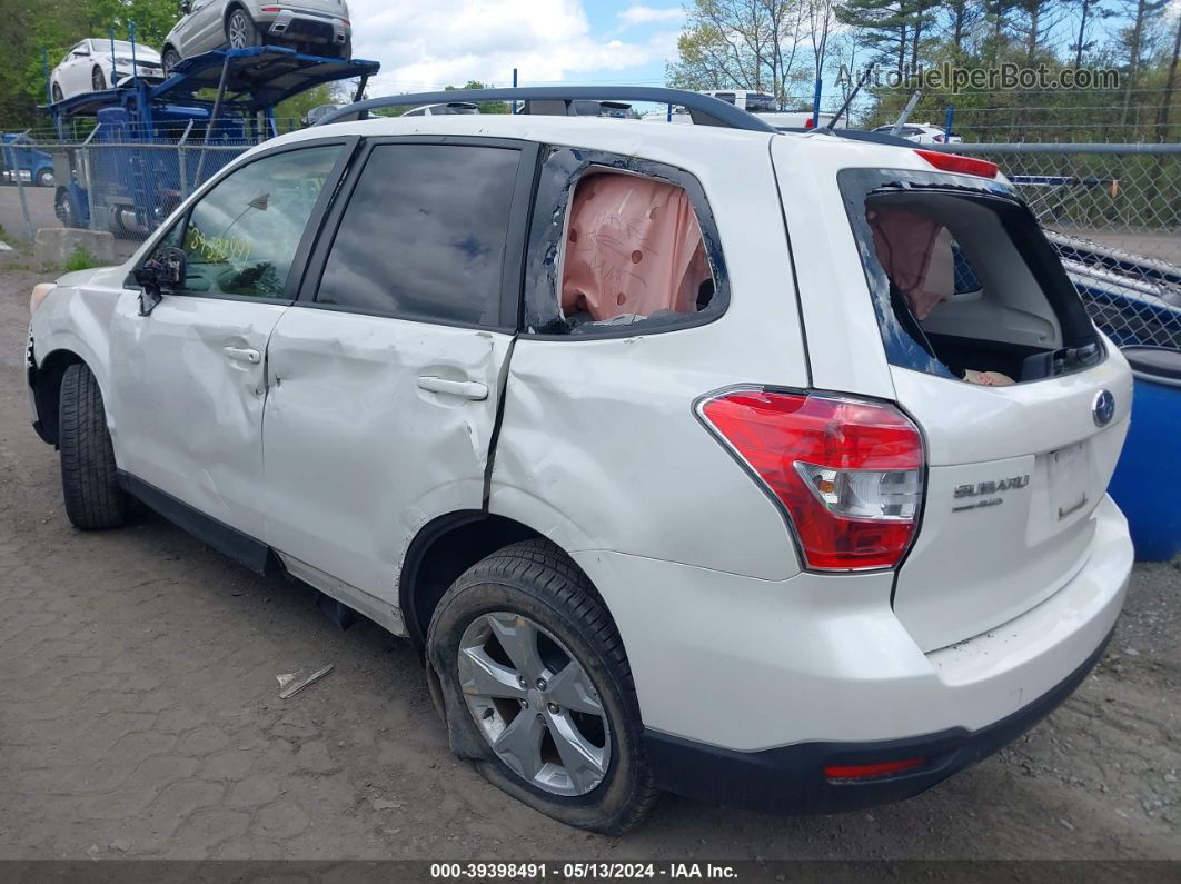 2015 Subaru Forester 2.5i Premium White vin: JF2SJADC2FH527677