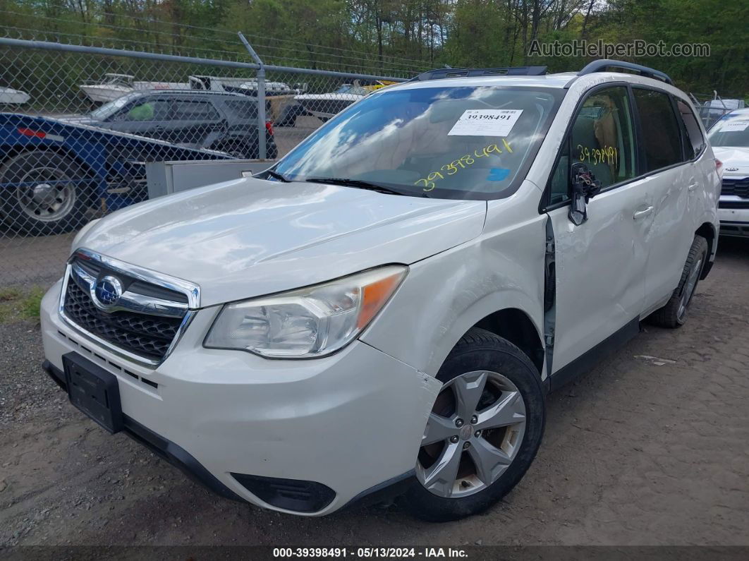 2015 Subaru Forester 2.5i Premium White vin: JF2SJADC2FH527677