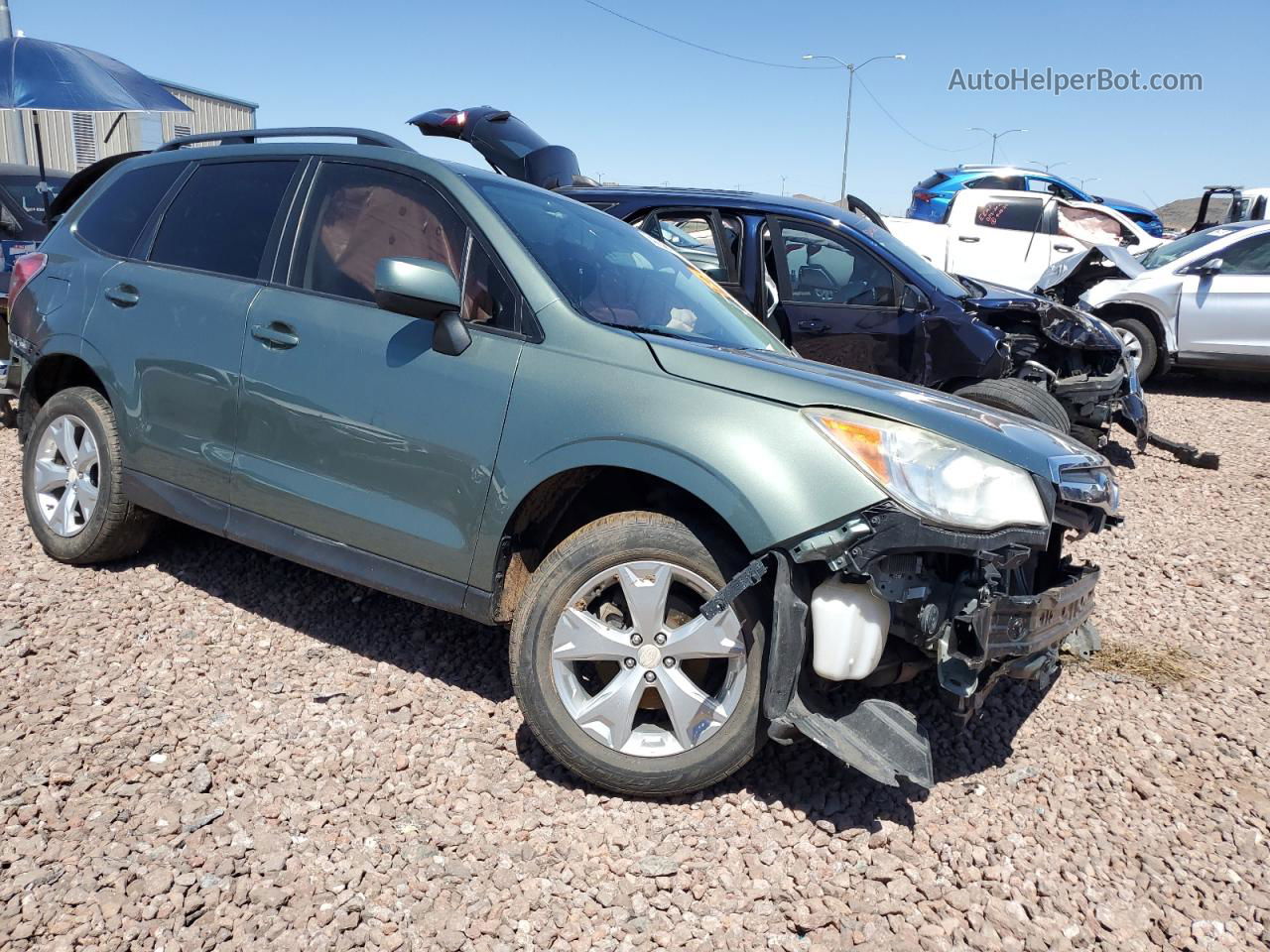 2015 Subaru Forester 2.5i Premium Green vin: JF2SJADC3FH466016