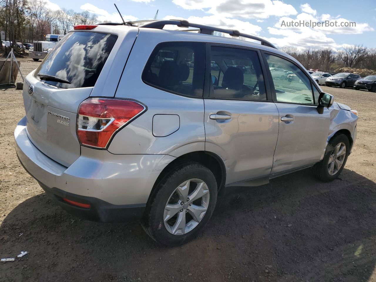 2015 Subaru Forester 2.5i Premium Silver vin: JF2SJADC3FH824537