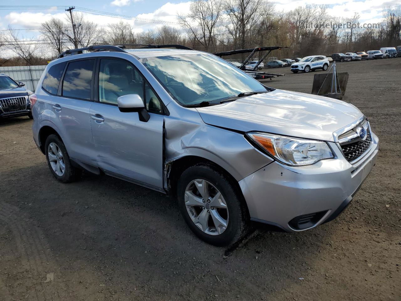 2015 Subaru Forester 2.5i Premium Silver vin: JF2SJADC3FH824537